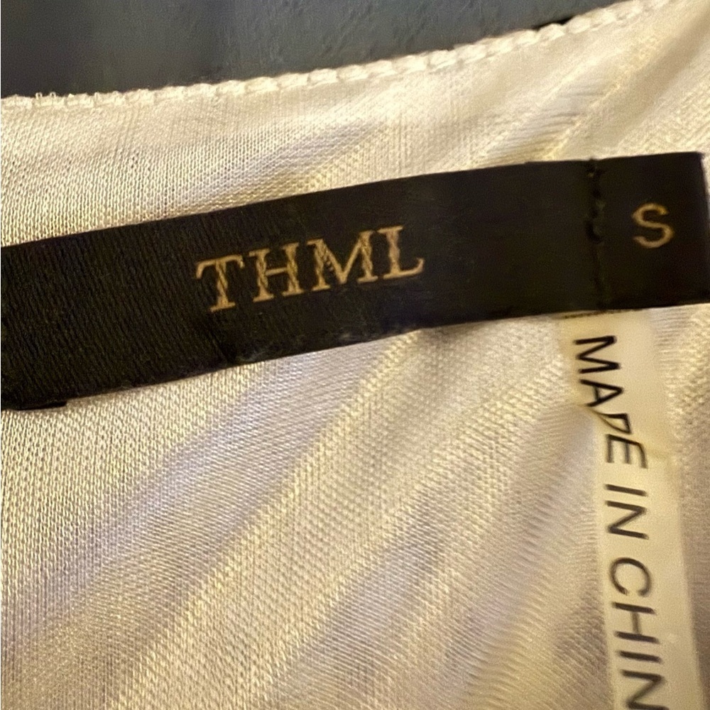 THML Embroidered Geometric Line Dress | Size Small | Baby Doll Style - Picture 3 of 3